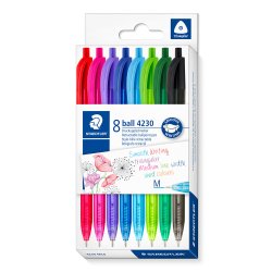 Staedtler Kuglepen Ball 4230 Medium 8stk Ass farve