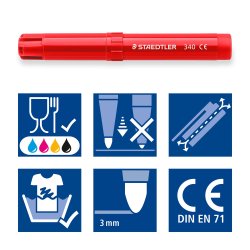 Staedtler Noris Jumbo Fiber Tusch 12 stk. 3 mm