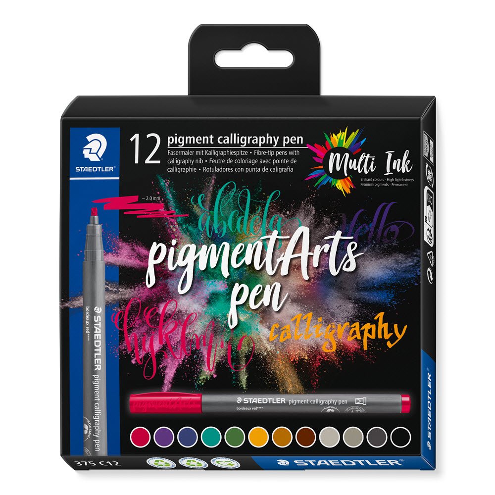 Staedtler pigment Calligrafi st 12 ass. farver