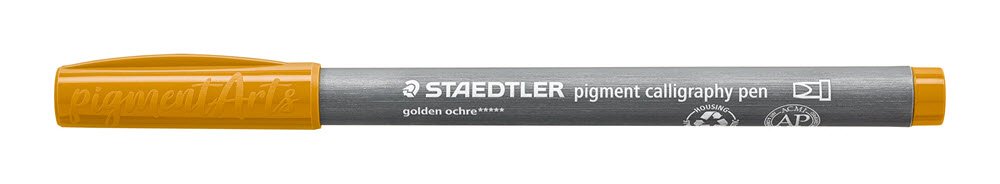 Staedtler pigment pen Calligrafi Gylden Okker