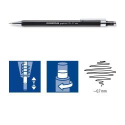 Staedtler Stiftblyant 778 0,7mm Sort 1 stk.