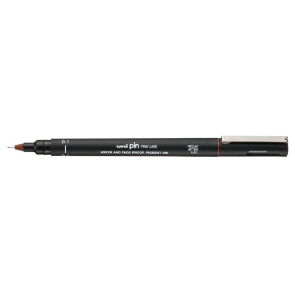 Uni Pin Fine Liner Brun 01