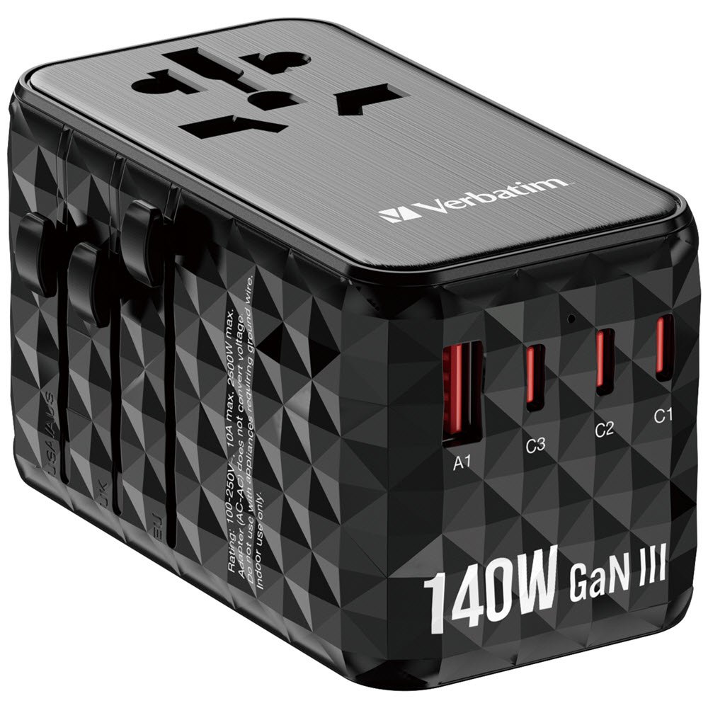 GaN III Uni Traveladap UTA-10 2xUSB-C PD140W QC 4+