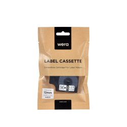 Wera D1 tape 12mm sort p� hvid