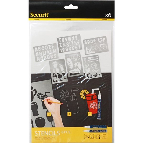 Securit Chalkmarker Stencil 5stk