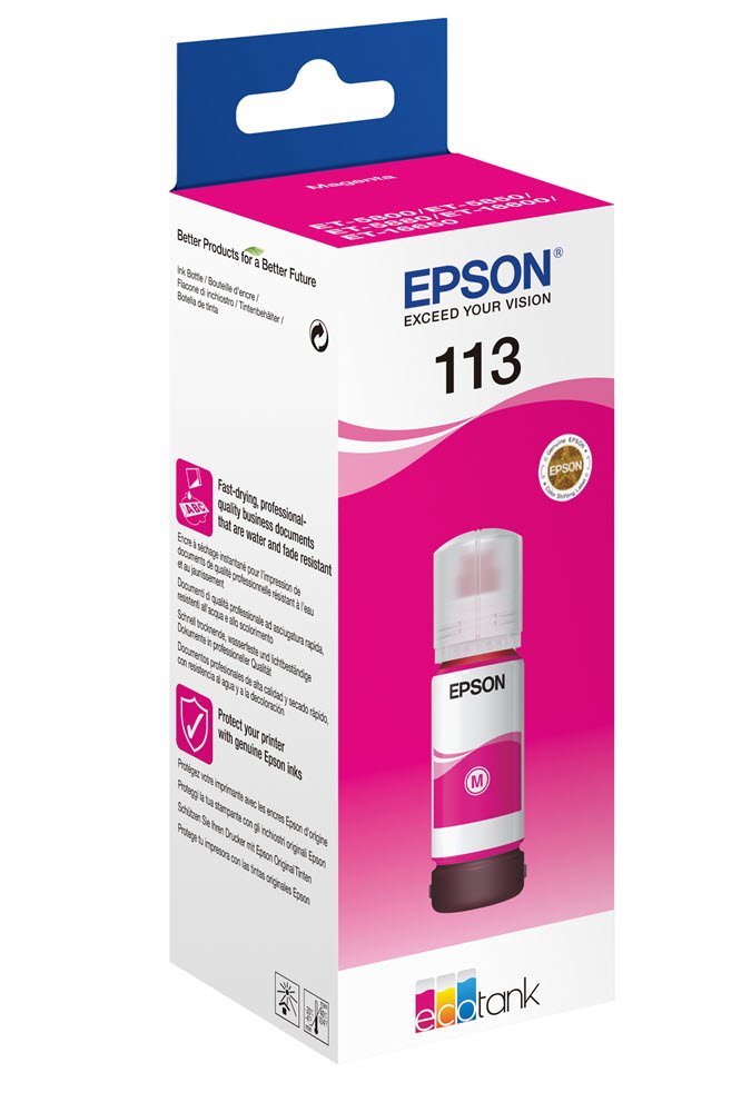 113 EcoTank Pigment Magenta ink bottle