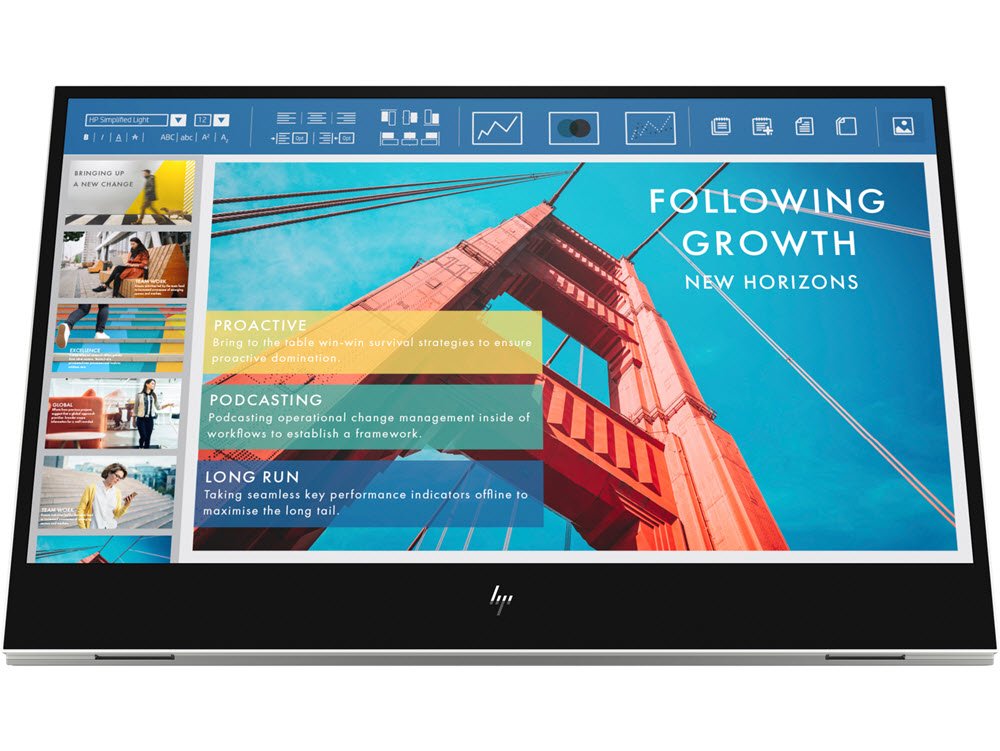 14'' HP Monitor E14 G4 USB-C Portable Black/Silver