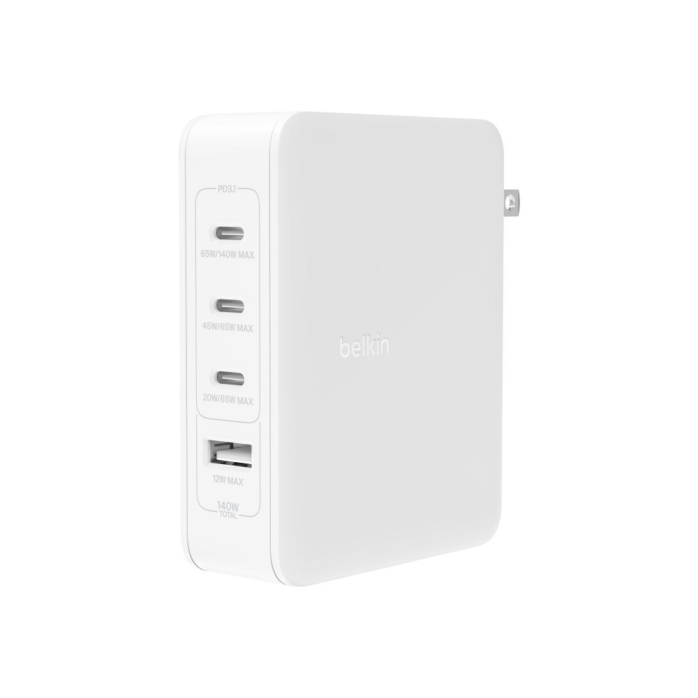 140W 4 ports USB GaN Wall Charger UK EU US plug