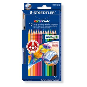 Noris Club aquarelle farveblyant 12 farver+pensel