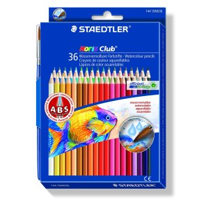Noris Club aquarelle farveblyant 36 farver+pensel