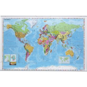Verdenskort 137 X 87 Cm
