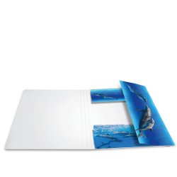 A4 elastikmappe pap, "DELFIN"