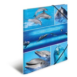 A4 elastikmappe pap, "DELFIN"