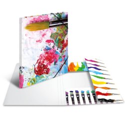 A4 elastikmappe pap, "MALING"