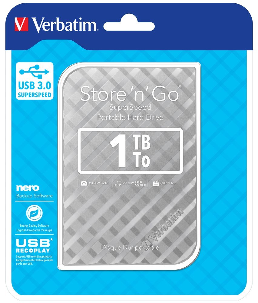 1TB Hard Drive 2,5'' Store N Go silver