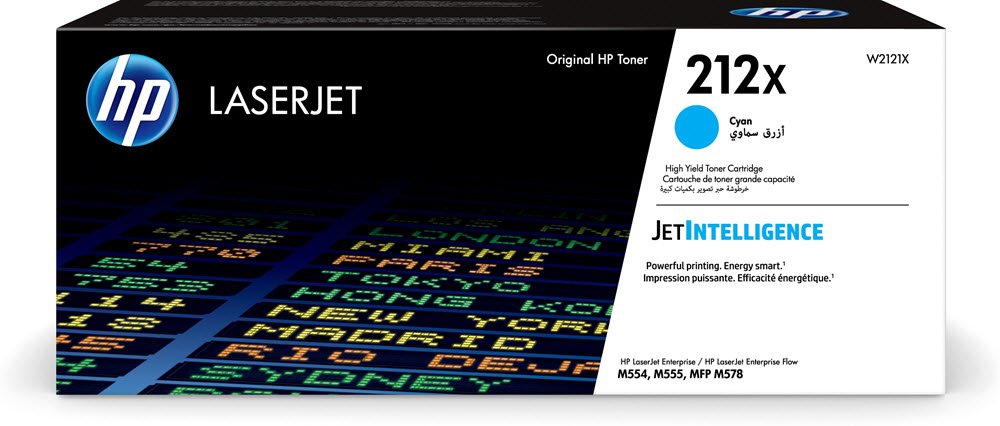 212X Cyan LaserJet Toner Cartridge 10K