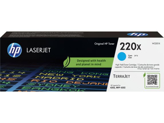 220X Cyan Original LaserJet Toner Cartridge