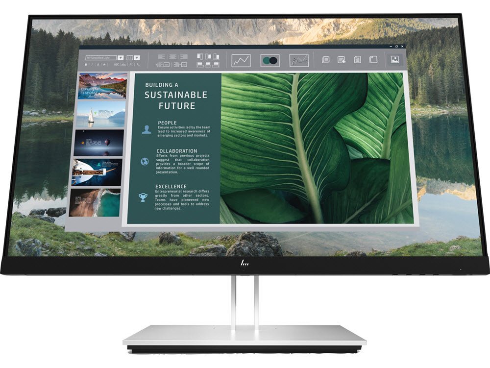 24'' HP Monitor E24u G4 USB-C, Black/Silver