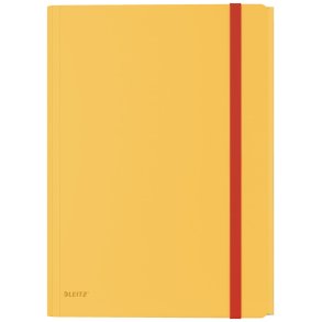 3-klap elastikmappe Cosy PP A4 gul