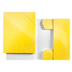 3-klap elastikmappe WOW A4 gul