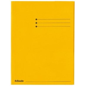 3-klap mappe Rainbow karton A4 gul