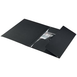 3-klap mappe recycle karton A4 sort