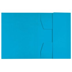 3-klap mappe recycle karton A4 bl