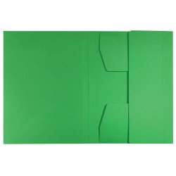 3-klap mappe recycle karton A4 grn