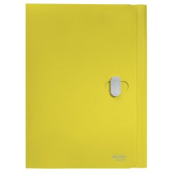 3-klap mappe recycle PP A4 gul