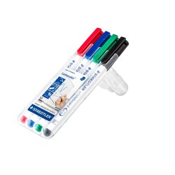 Lumocolor whiteboard pen 1mm st 4stk