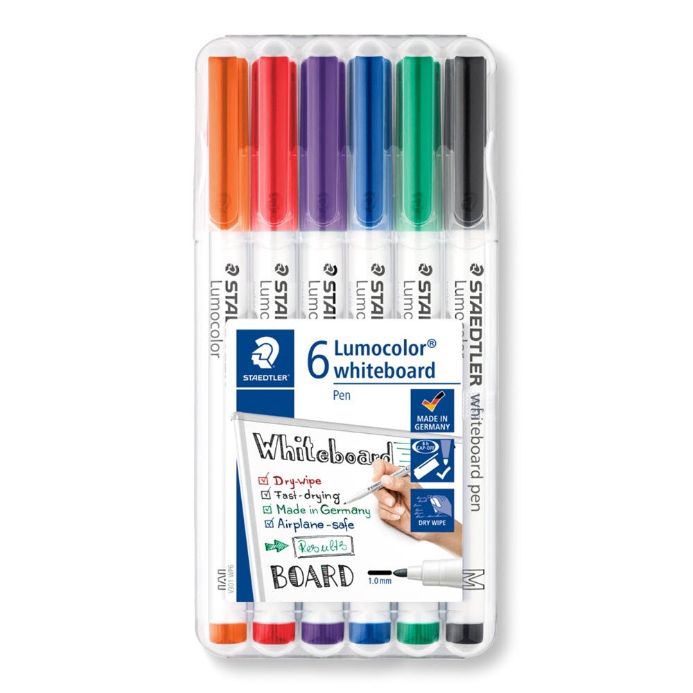 Lumocolor Whiteboardmarker 1mm st 6 stk.