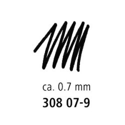 Pigment liner 308 07-9 0.7 mm, sort
