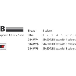 Lumocolor&reg; permanent pen 314 WP4, 4 farver