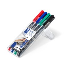 Lumocolor&reg; permanent pen 314 WP4, 4 farver