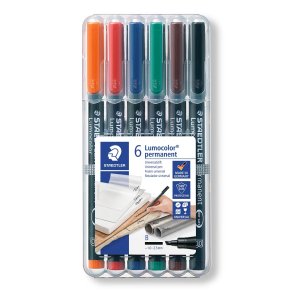 Lumocolor® permanent pen 314 WP6, 6 farver