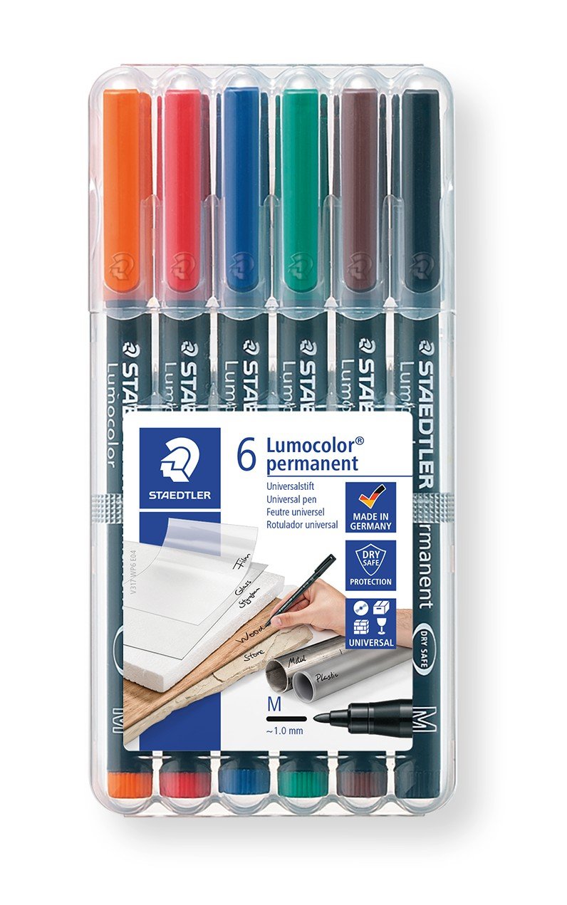 Lumocolor&reg; permanent pen 317 WP6, 6 farver