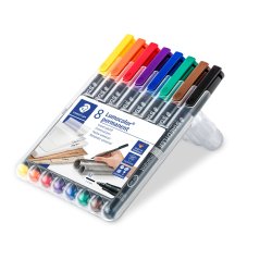 Lumocolor&reg; permanent pen 317 WP8, 8 farver