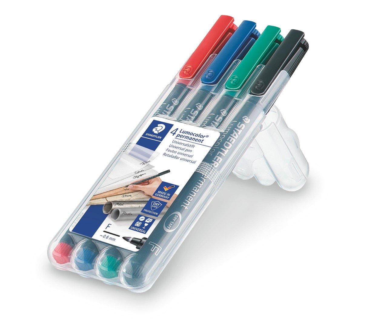 Lumocolor&reg; permanent pen 318 WP4, 4 farver