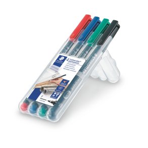 Lumocolor® permanent pen 318 WP4, 4 farver