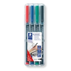 Lumocolor&reg; permanent pen 318 WP4, 4 farver