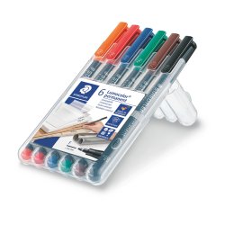Lumocolor&reg; permanent pen 318 WP6, 6 farver