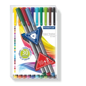Triplus® fineliner 334 TB13, 10+3 farver