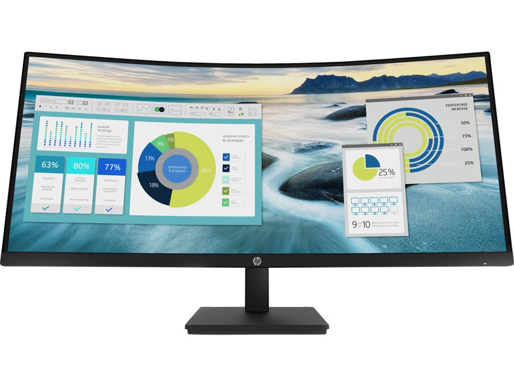 34'' HP Monitor P34hc G4 Curved, Black - PC Skærme - Vesterbro ...