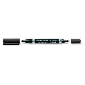 Lumocolor permanent marker duo 348-9 sort