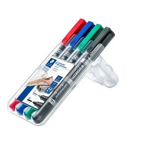 Lumocolor Duo Permanent 4 assorterede i Boks Promo