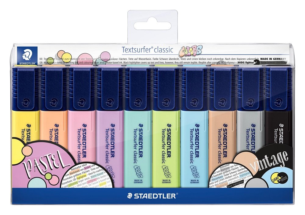 Staedtler Textsurfers Classic Vint &amp; Past 10 ass