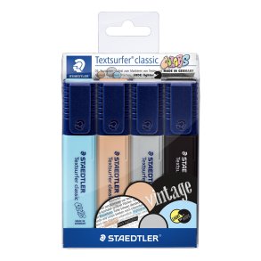 Staedtler Textsurfers Classic Vintage 4 ass