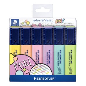 Staedtler Textsurfers Classic Pastel 6 ass
