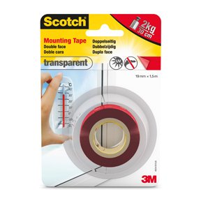 Scotch Transparent monteringstape 19mmx1,5m