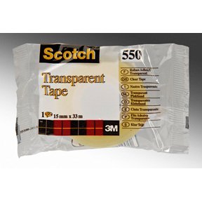 Scotch tape 550 15mmx33m transparent 10rl